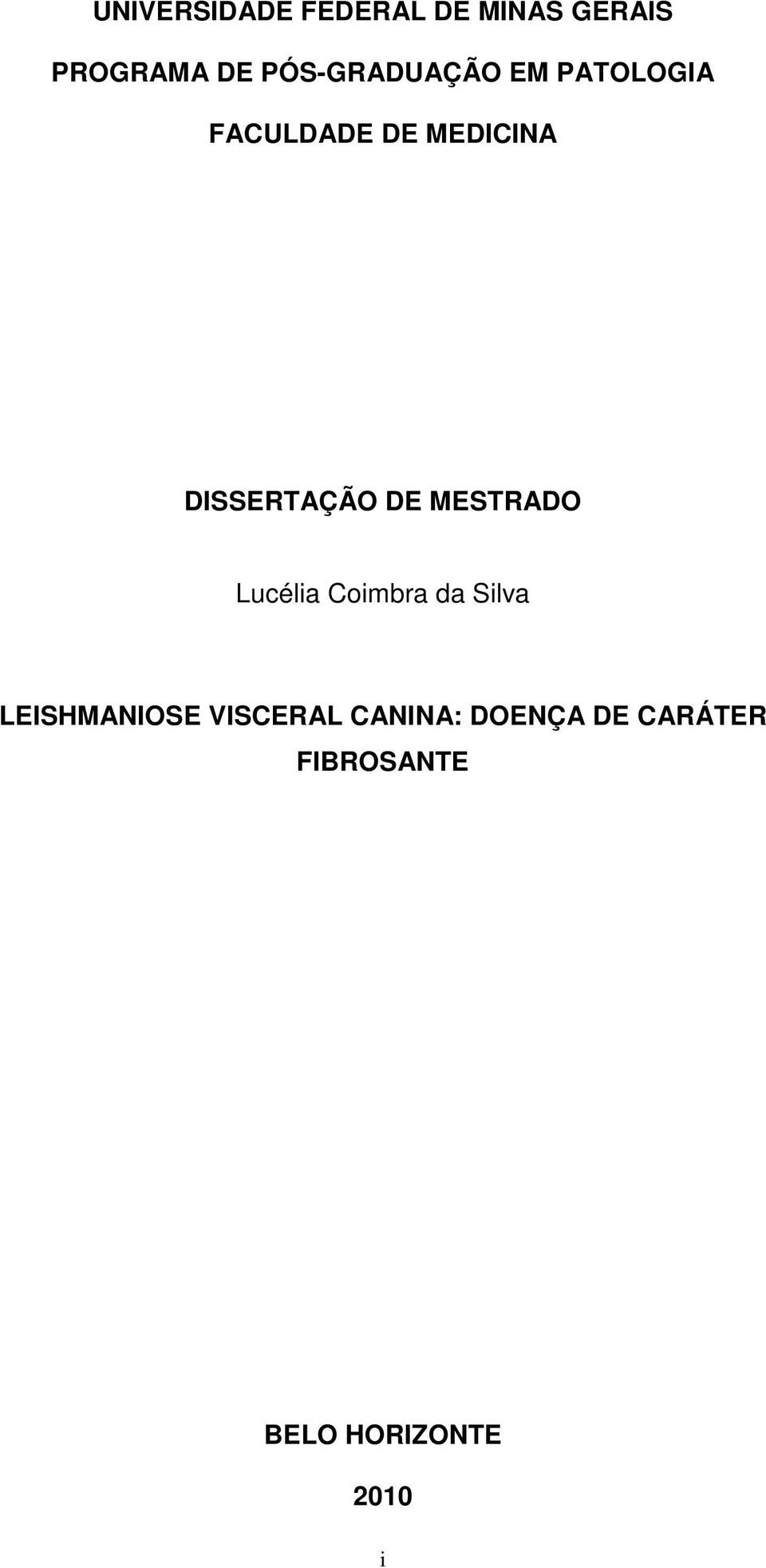 DISSERTAÇÃO DE MESTRADO Lucélia Coimbra da Silva