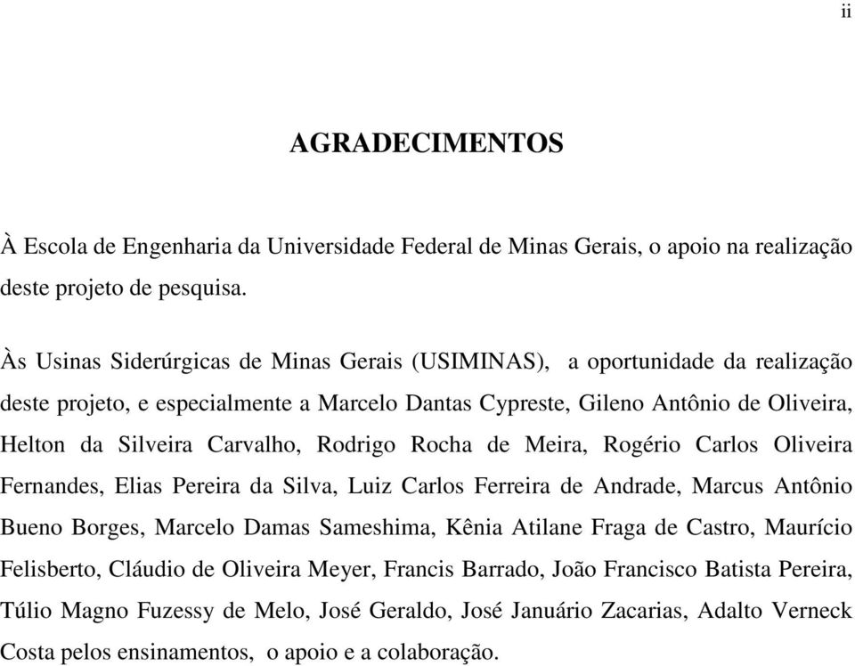 Carvalho, Rodrigo Rocha de Meira, Rogério Carlos Oliveira Fernandes, Elias Pereira da Silva, Luiz Carlos Ferreira de Andrade, Marcus Antônio Bueno Borges, Marcelo Damas Sameshima, Kênia