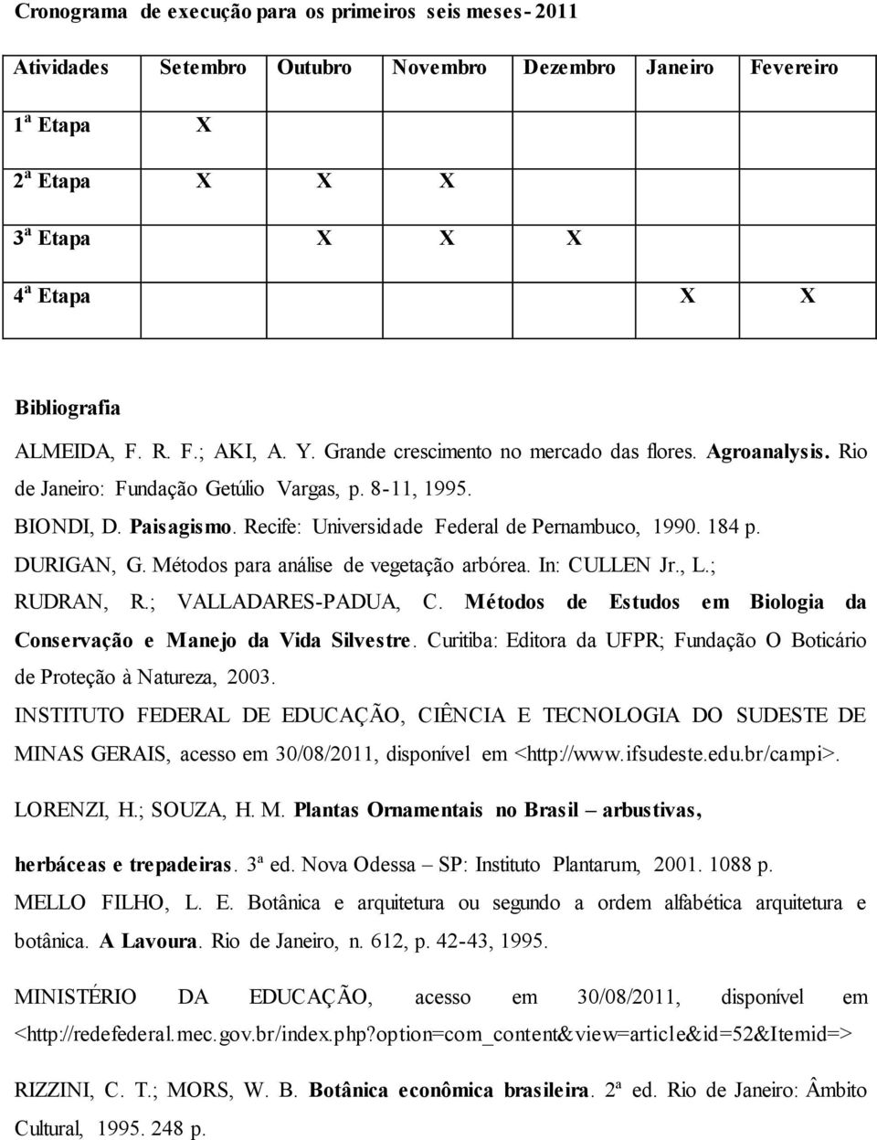 Recife: Universidade Federal de Pernambuco, 1990. 184 p. DURIGAN, G. Métodos para análise de vegetação arbórea. In: CULLEN Jr., L.; RUDRAN, R.; VALLADARES-PADUA, C.