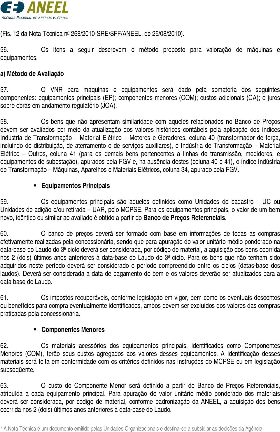 andamento regulatório (JOA). 58.