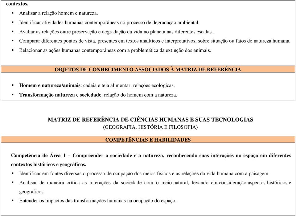 Comparar diferentes pontos de vista, presentes em textos analíticos e interpretativos, sobre situação ou fatos de natureza humana.