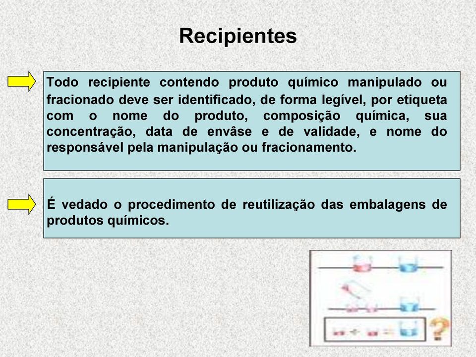 sua concentração, data de envâse e de validade, e nome do responsável pela manipulação