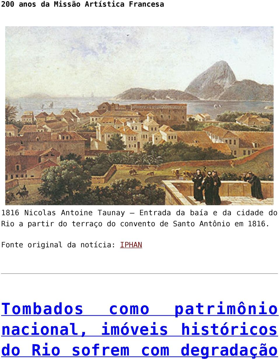 de Santo Antônio em 1816.