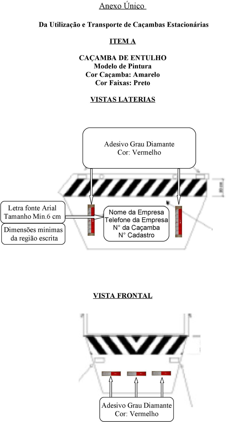 Cor: Vermelho Letra fonte Arial Tamanho Mín.