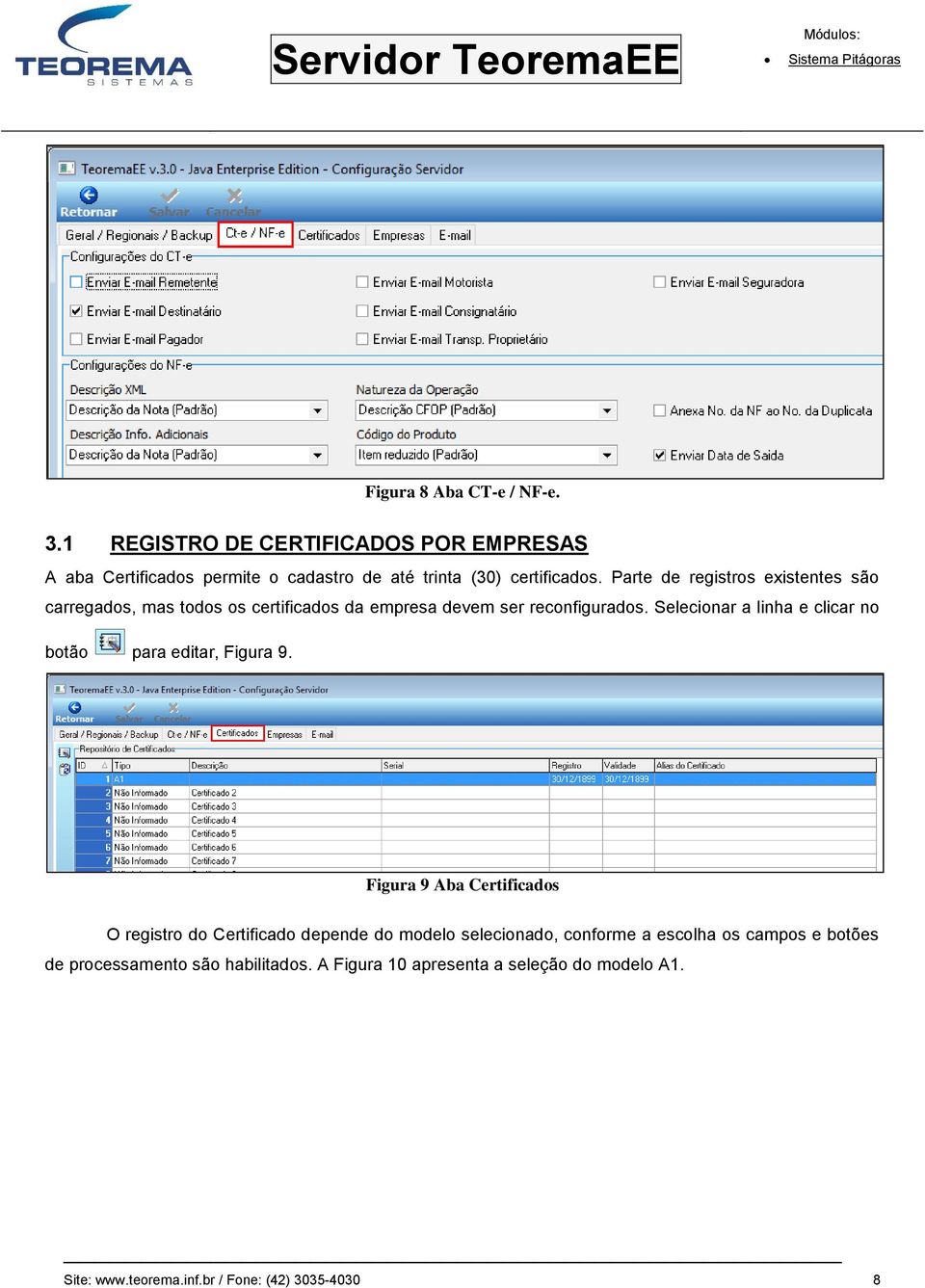 Selecionar a linha e clicar no botão para editar, Figura 9.