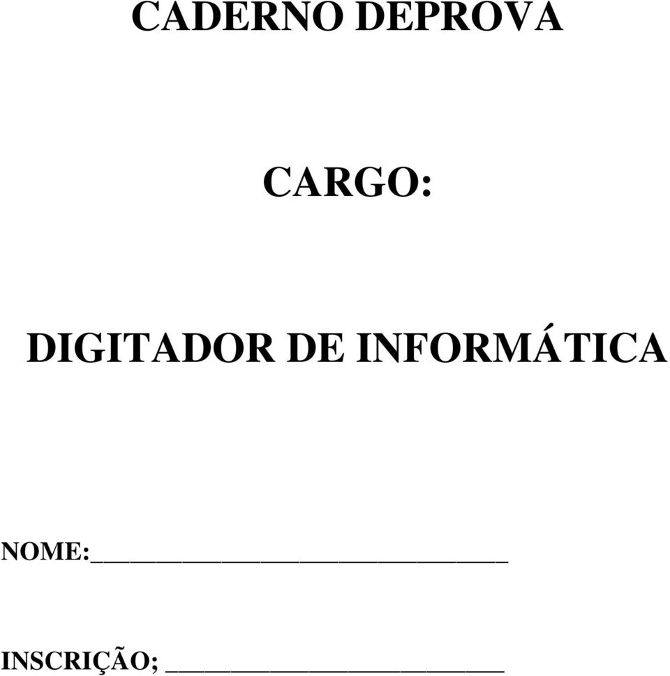 DIGITADOR DE