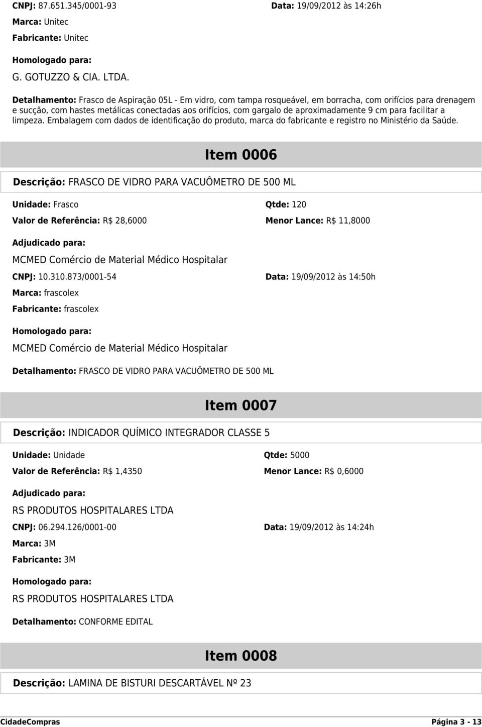 aproximadamente 9 cm para facilitar a limpeza. Embalagem com dados de identificação do produto, marca do fabricante e registro no Ministério da Saúde.