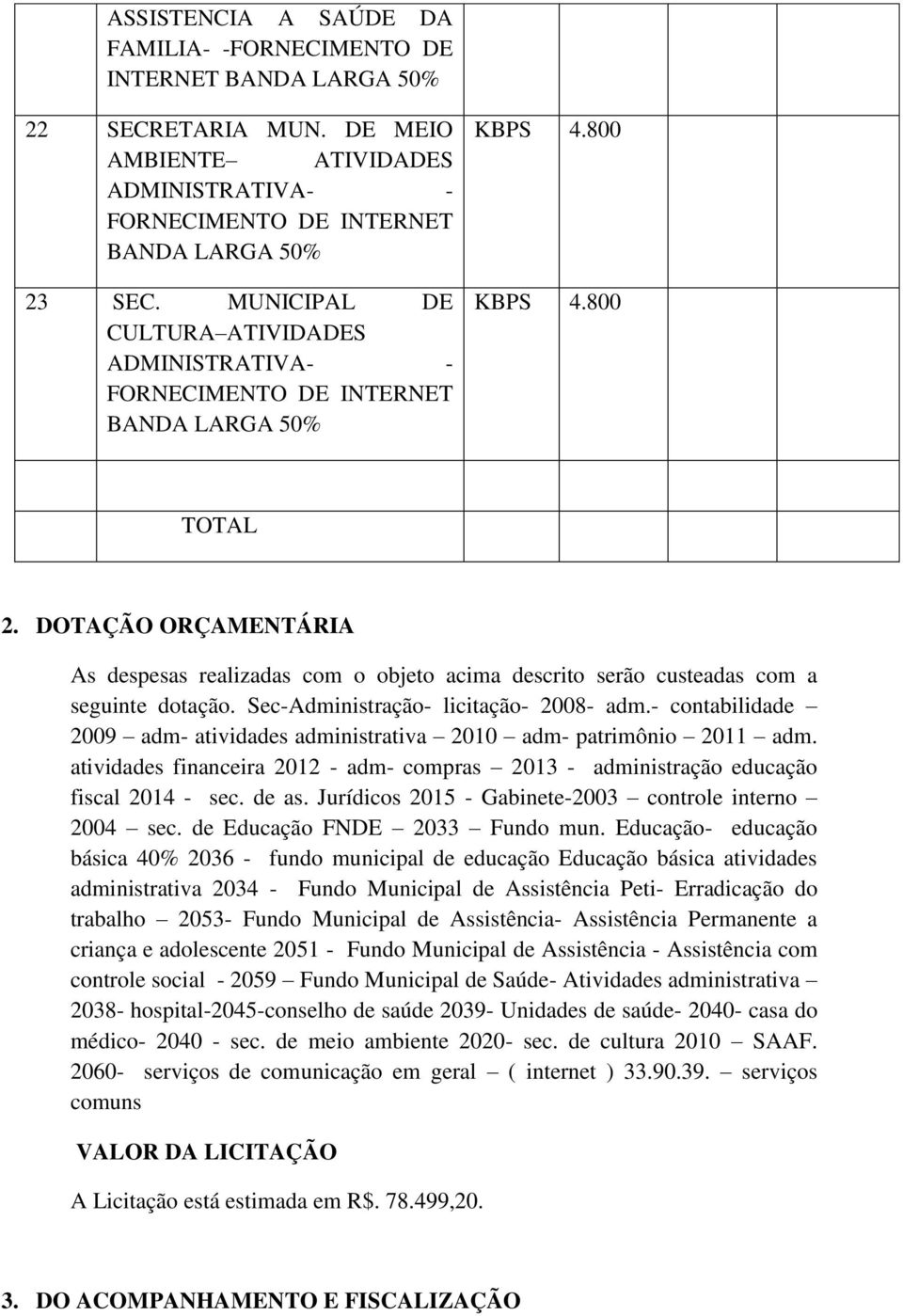 - contabilidade 2009 adm- atividades administrativa 2010 adm- patrimônio 2011 adm. atividades financeira 2012 - adm- compras 2013 - administração educação fiscal 2014 - sec. de as.