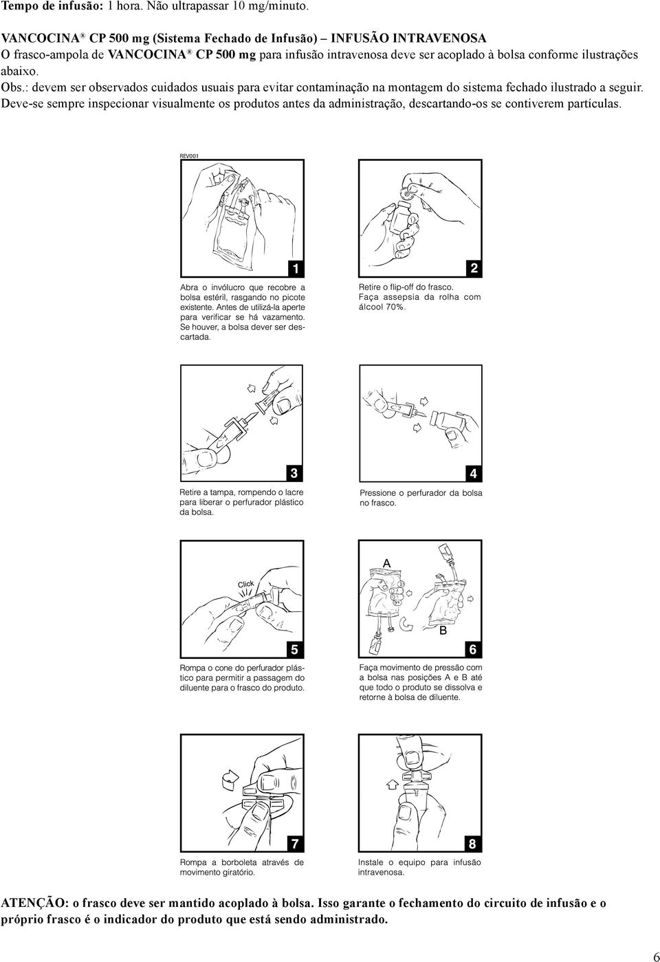 conforme ilustrações abaixo. Obs.: devem ser observados cuidados usuais para evitar contaminação na montagem do sistema fechado ilustrado a seguir.