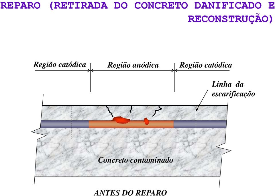 anódica Região catódica Linha da