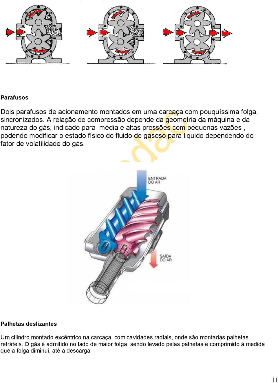 modificar o estado físico do fluido de gasoso para liquido dependendo do fator de volatilidade do gás.