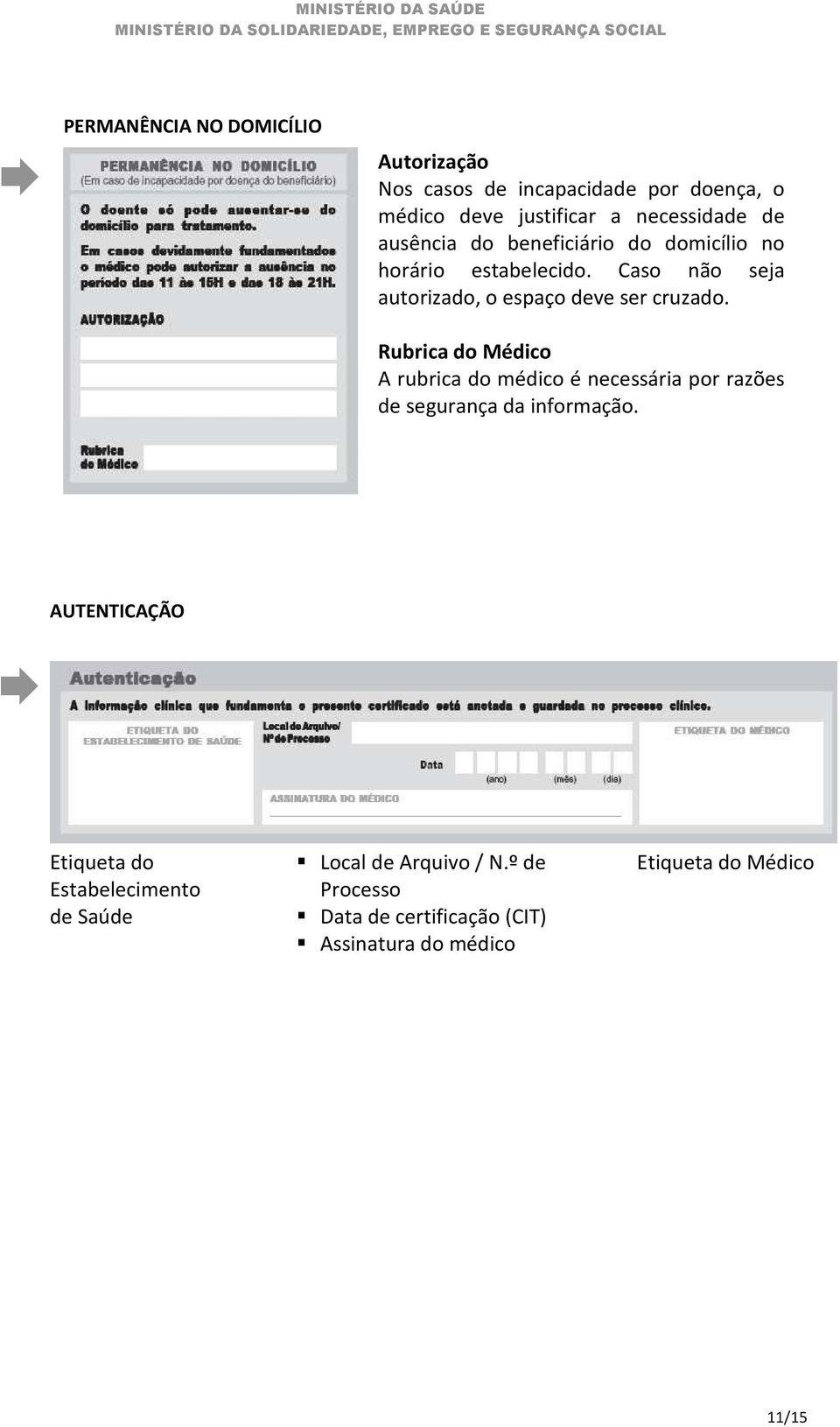 Rubrica do Médico A rubrica do médico é necessária por razões de segurança da informação.