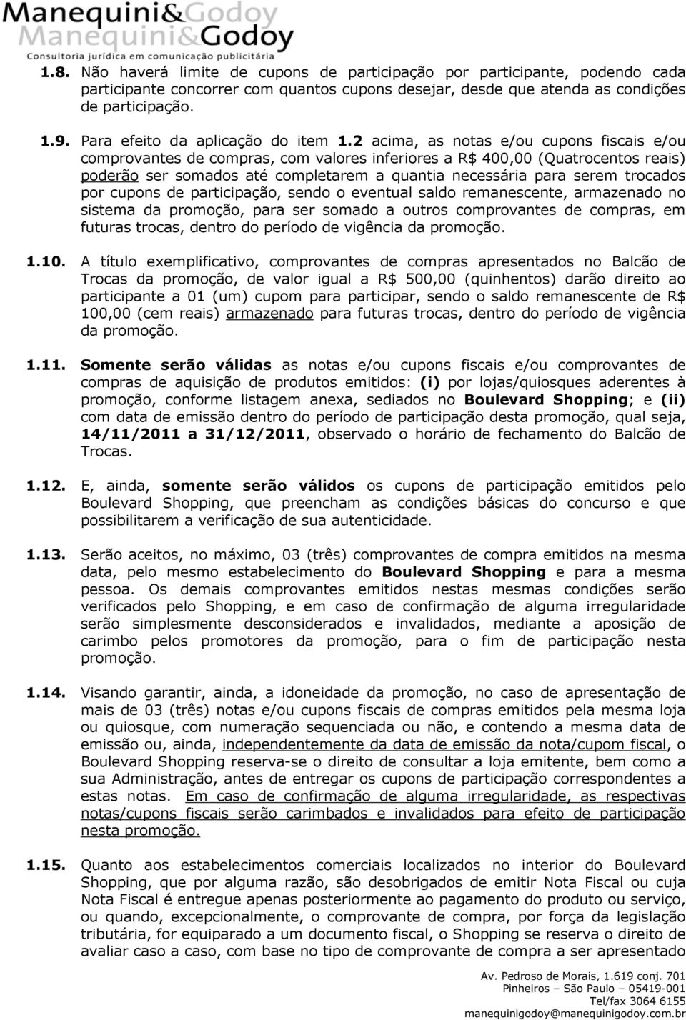 Regulamento. PROMOÇÃO Natal Boulevard Shopping - PDF Download grátis