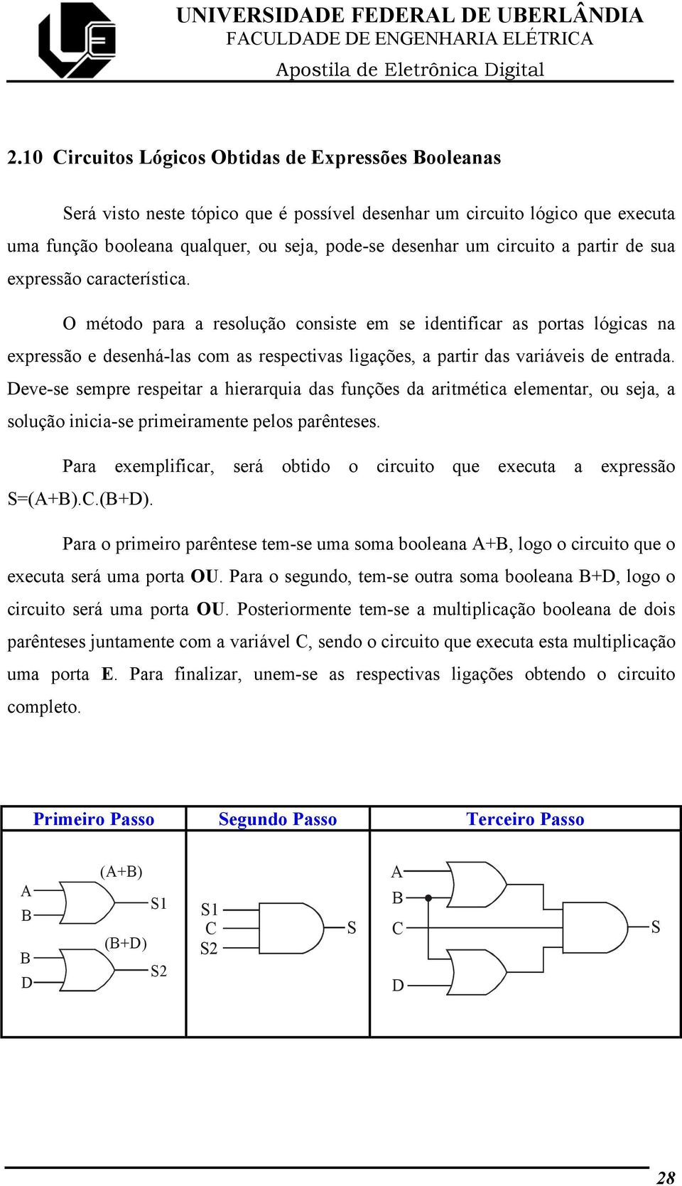 partir de sua expressão característica.