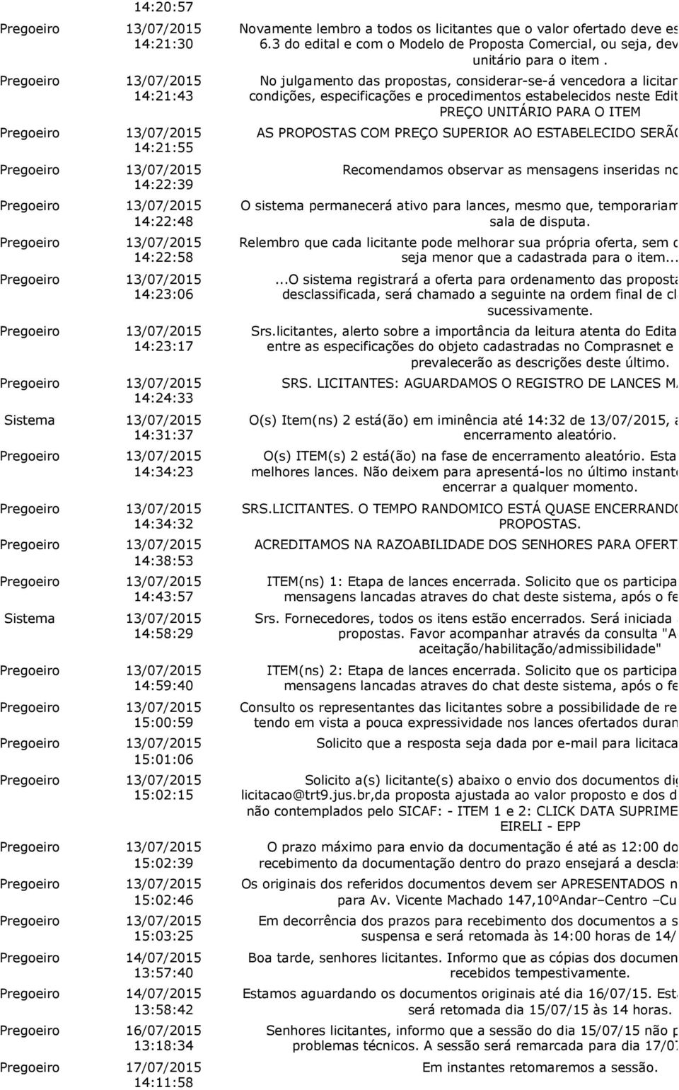 valor ofertado deve estar de acordo 6.3 do edital e com o Modelo de Proposta Comercial, ou seja, deverá ser oferta unitário para o item.