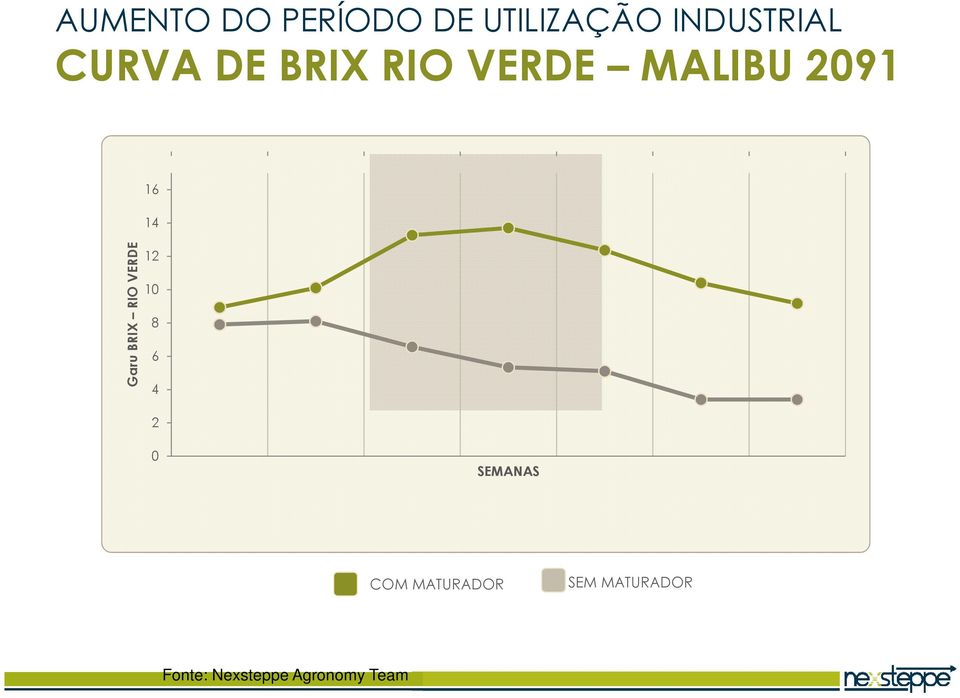 BRIX RIO VERDE 12 10 8 6 4 2 0 SEMANAS COM