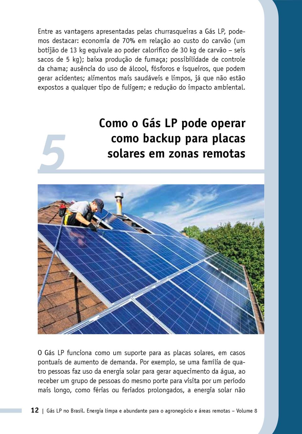 que não estão expostos a qualquer tipo de fuligem; e redução do impacto ambiental.