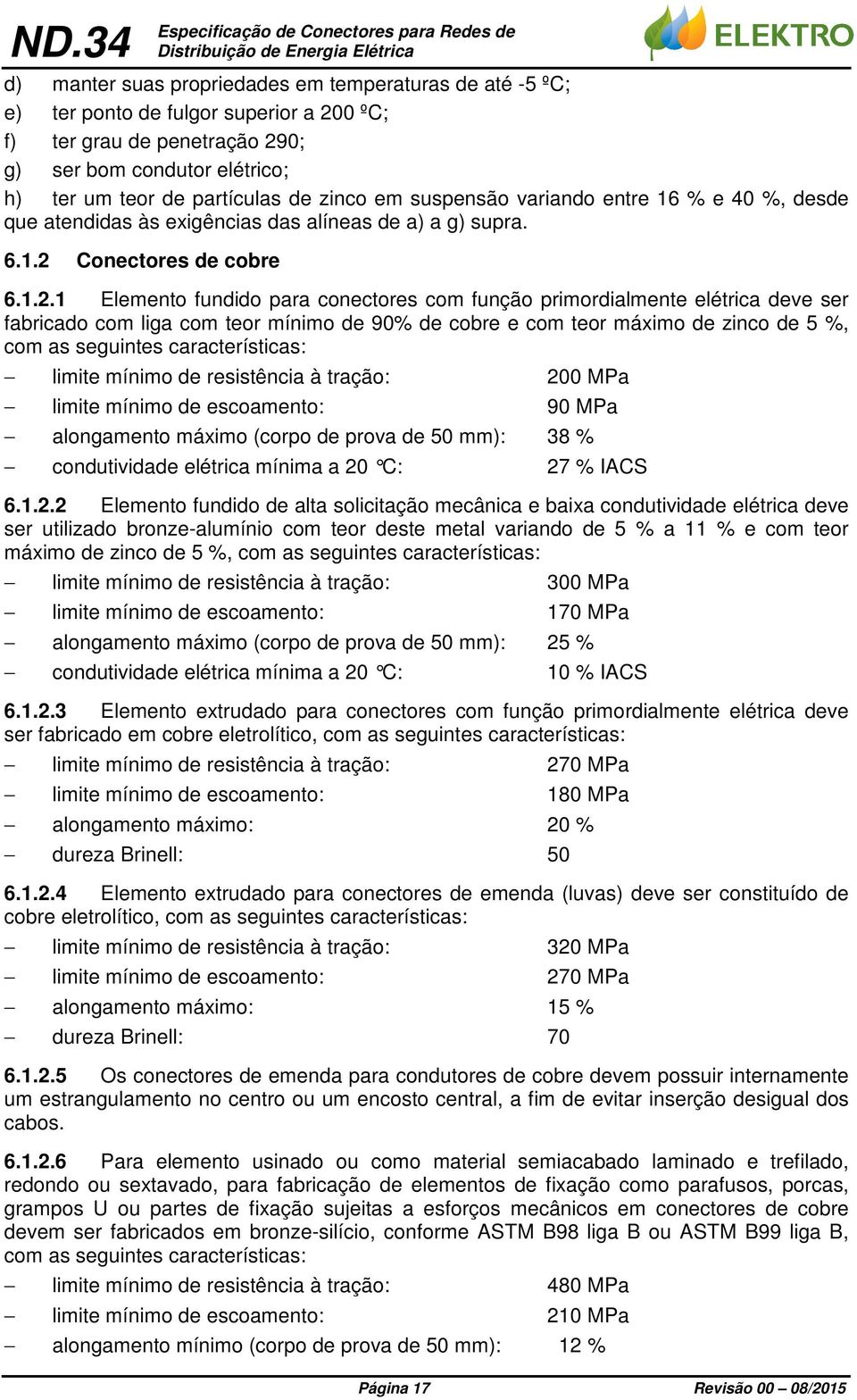 Conectores de cobre 6.1.2.