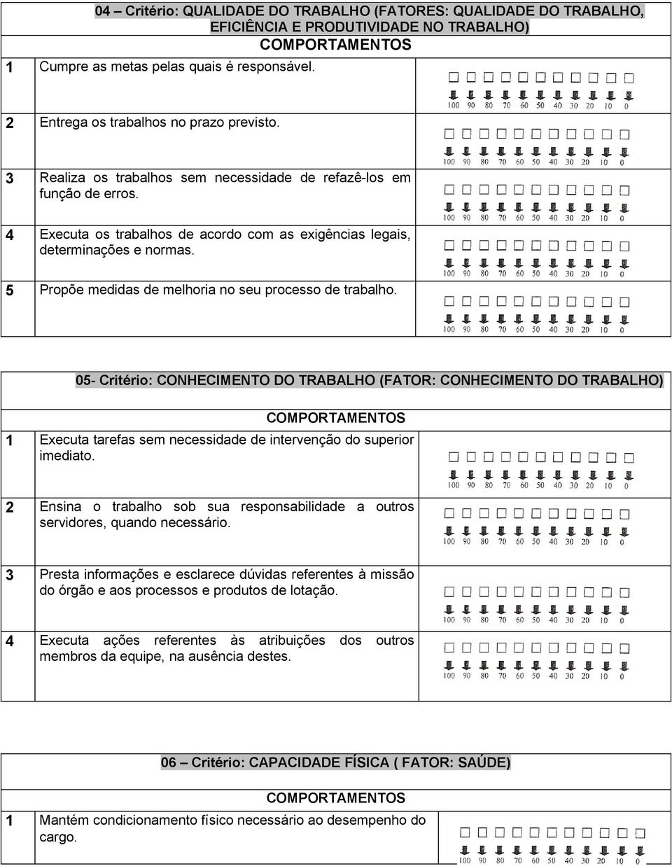 5 Propõe medidas de melhoria no seu processo de trabalho.