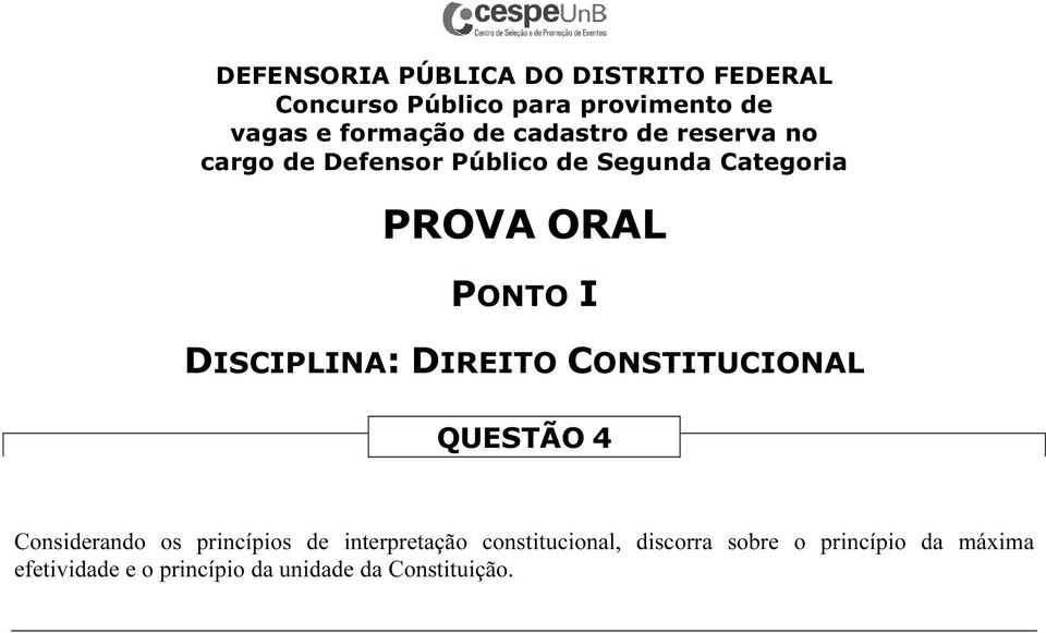 constitucional, discorra sobre o princípio da