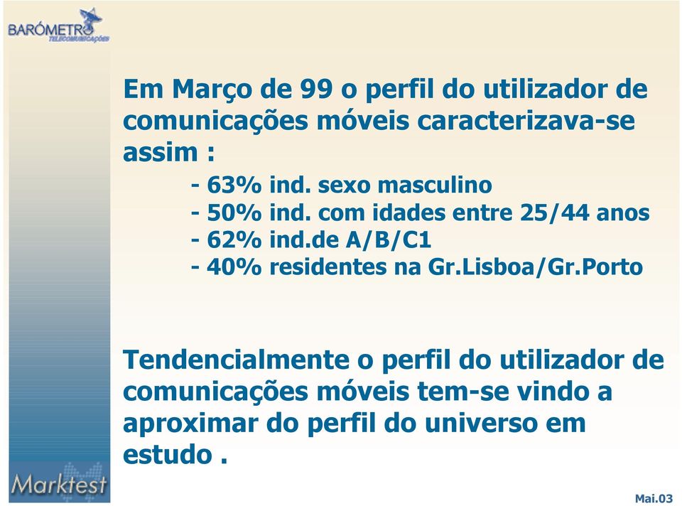 de A/B/C1-40% residentes na Gr.Lisboa/Gr.