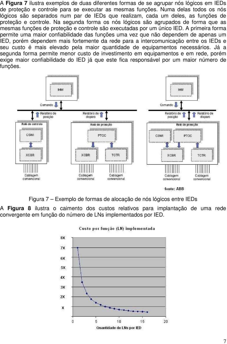 Na segunda forma os nós lógicos são agrupados de forma que as mesmas funções de proteção e controle são executadas por um único IED.