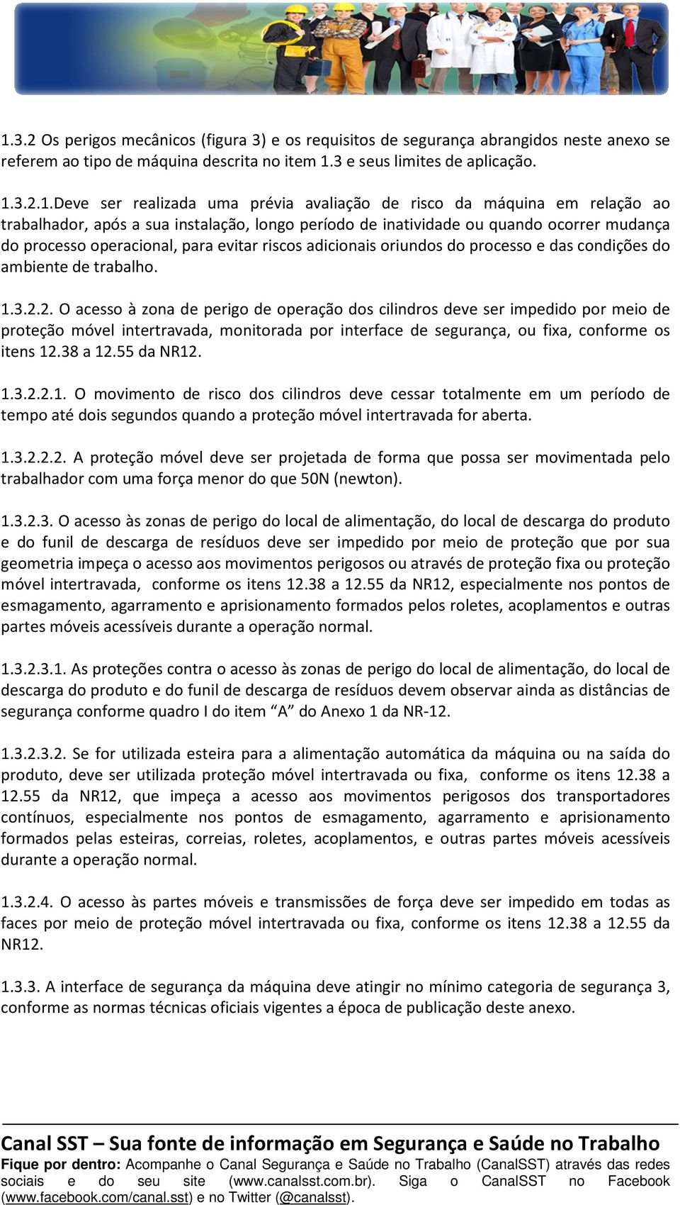 adicionais oriundos do processo e das condições do ambiente de trabalho. 1.3.2.