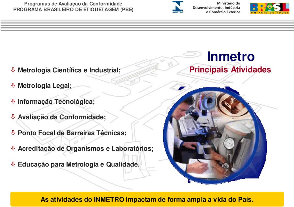 Barreiras Técnicas; Acreditação de Organismos e Laboratórios; Educação para