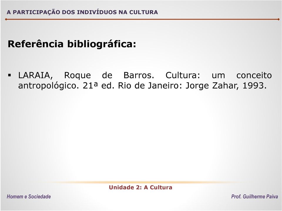 Barros. Cultura: um conceito antropológico.