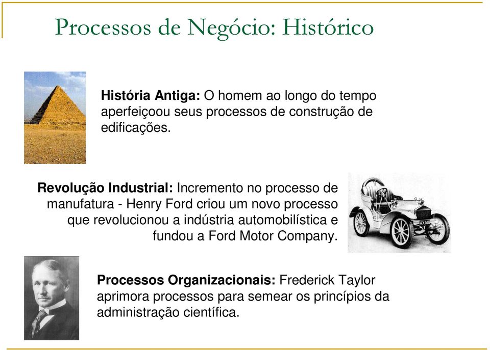 Revolução Industrial: Incremento no processo de manufatura - Henry Ford criou um novo processo que
