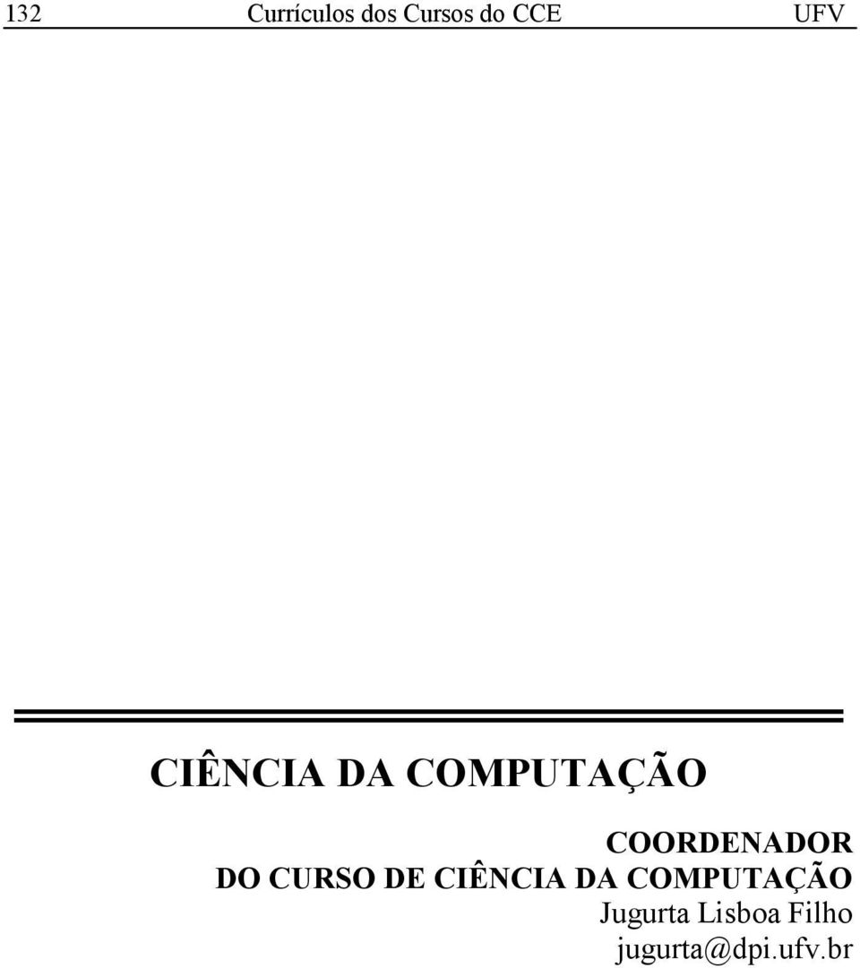 CIÊNCIA DA COMPUTAÇÃO