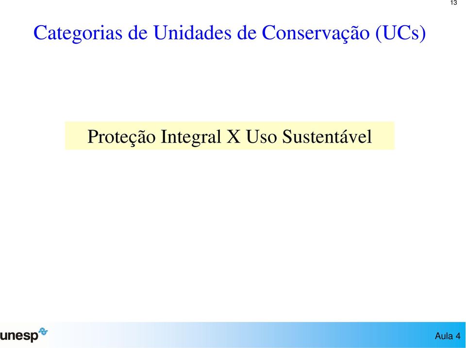 Conservação (UCs)