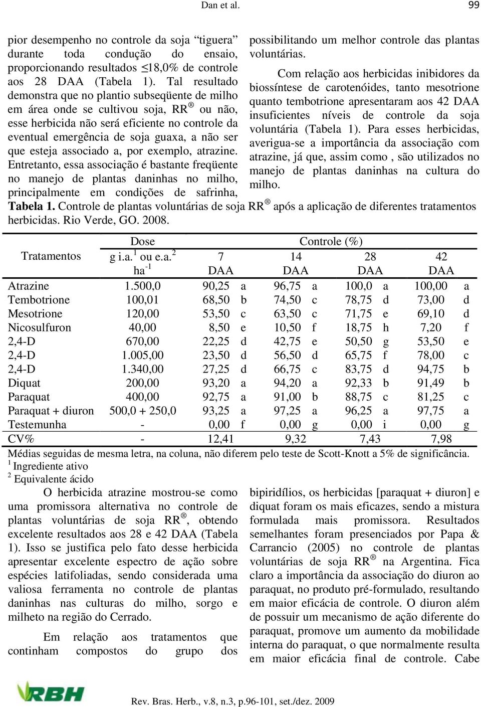 esteja associado a, por exemplo, atrazine.