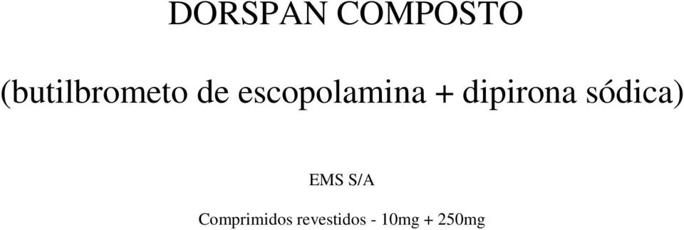 escopolamina + dipirona