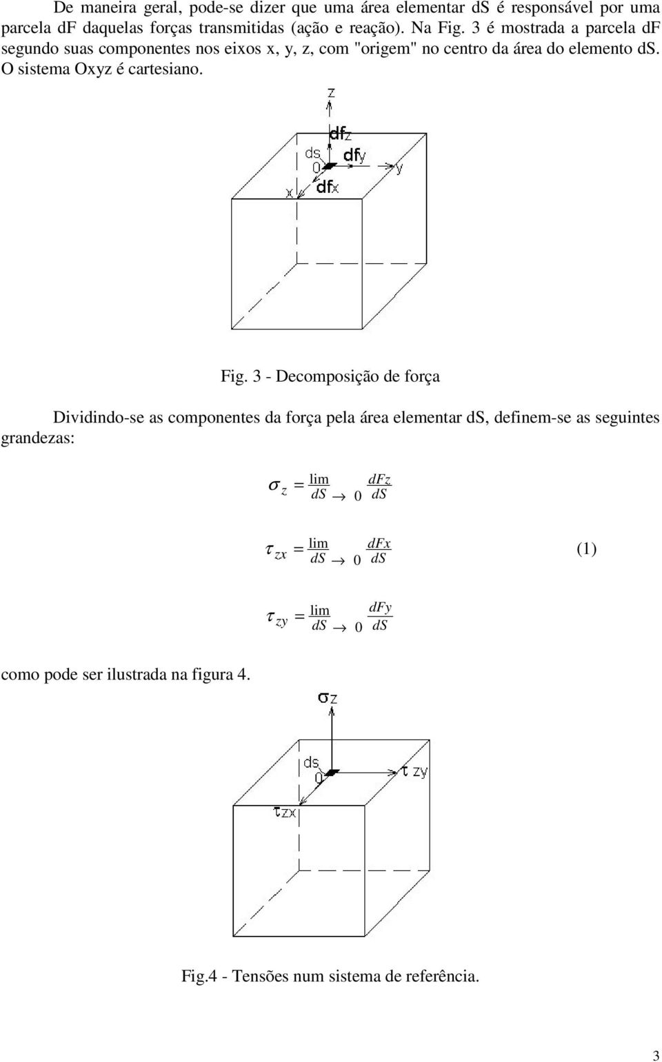 O sistema Oz é cartesiano. Fig.