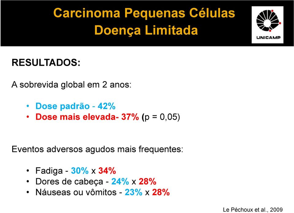 Eventos adversos agudos mais frequentes: Fadiga - 30% x 34% Dores de