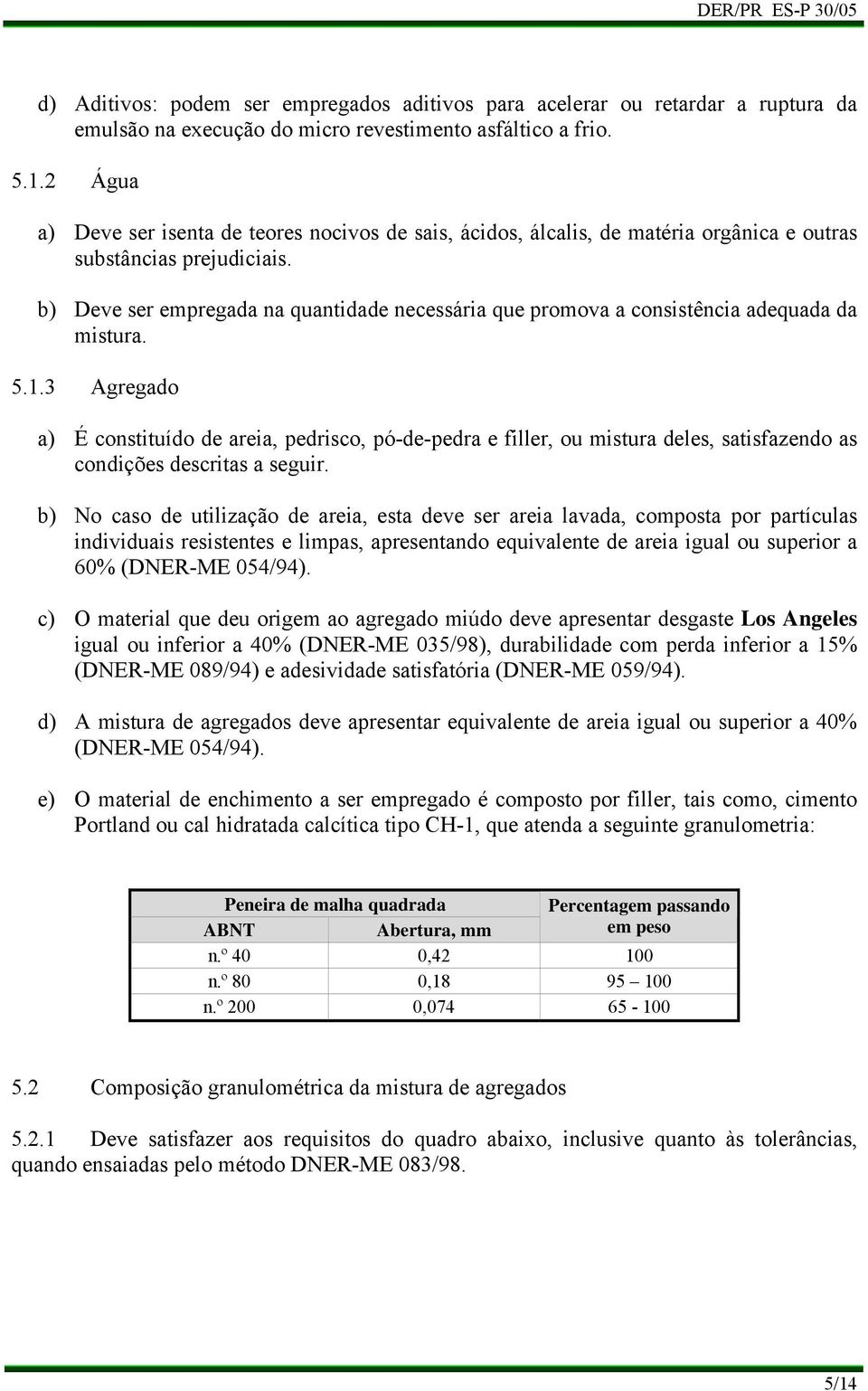 Deve ser empregada na quantidade necessária que promova a consistência adequada da mistura. 5.1.