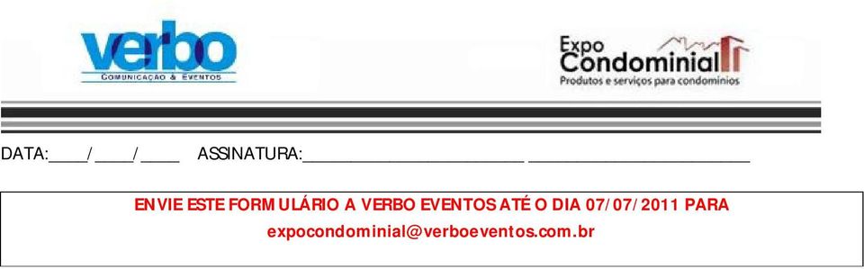 EVENTOS ATÉ O DIA 07/07/2011