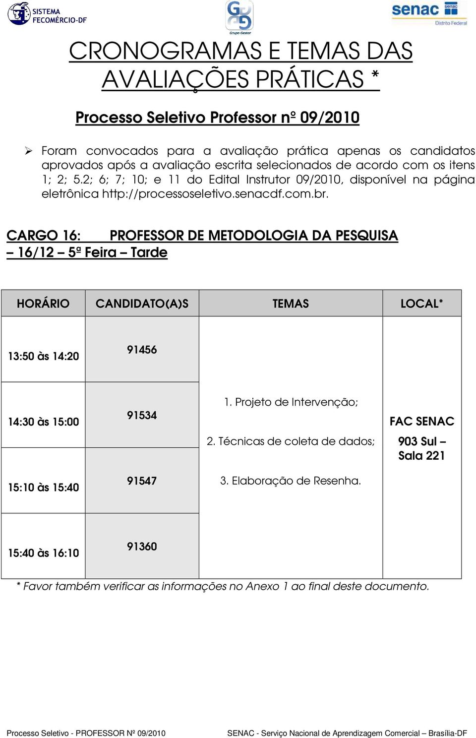 Projeto de Intervenção; 2.