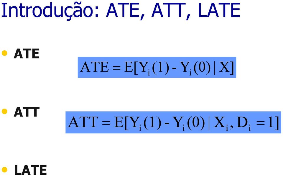 - Y (0) X] ATT ATT =