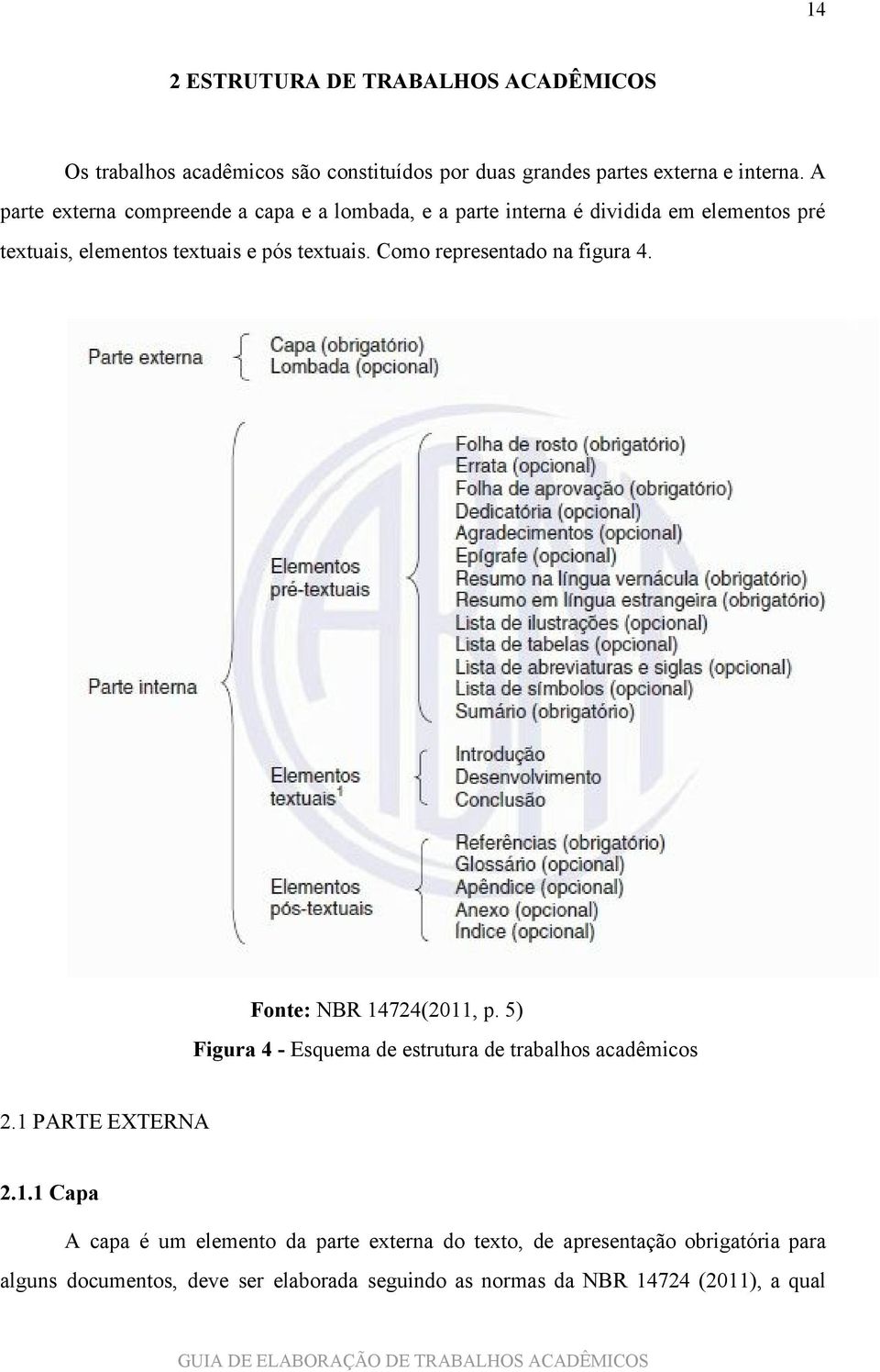 Como representado na figura 4. Fonte: NBR 14