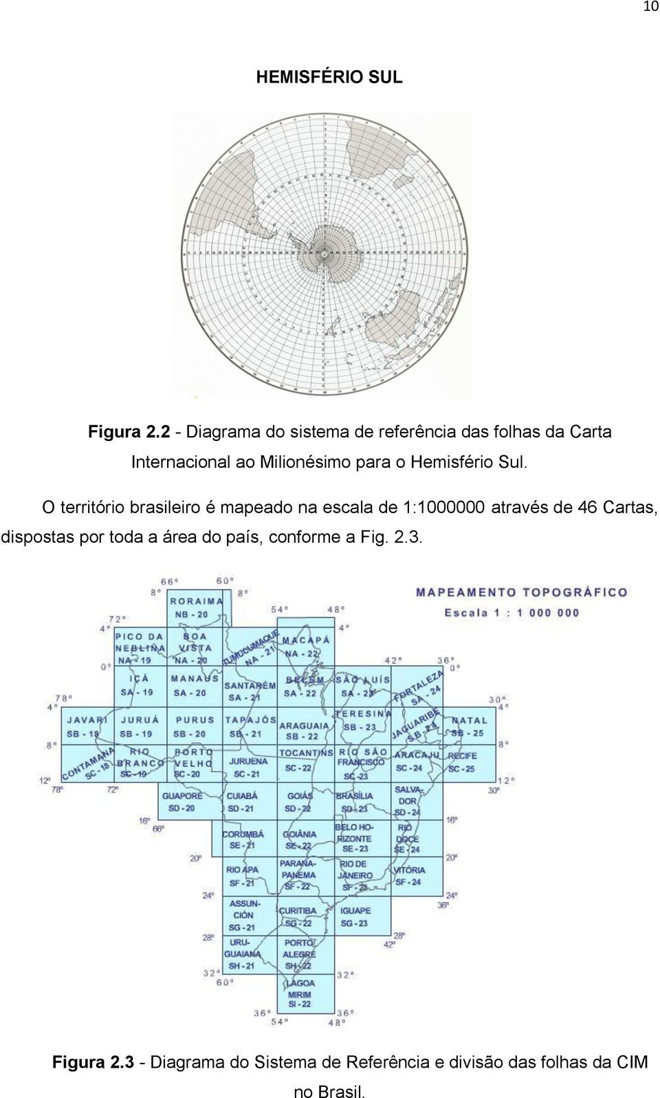 para o Hemisfério Sul.