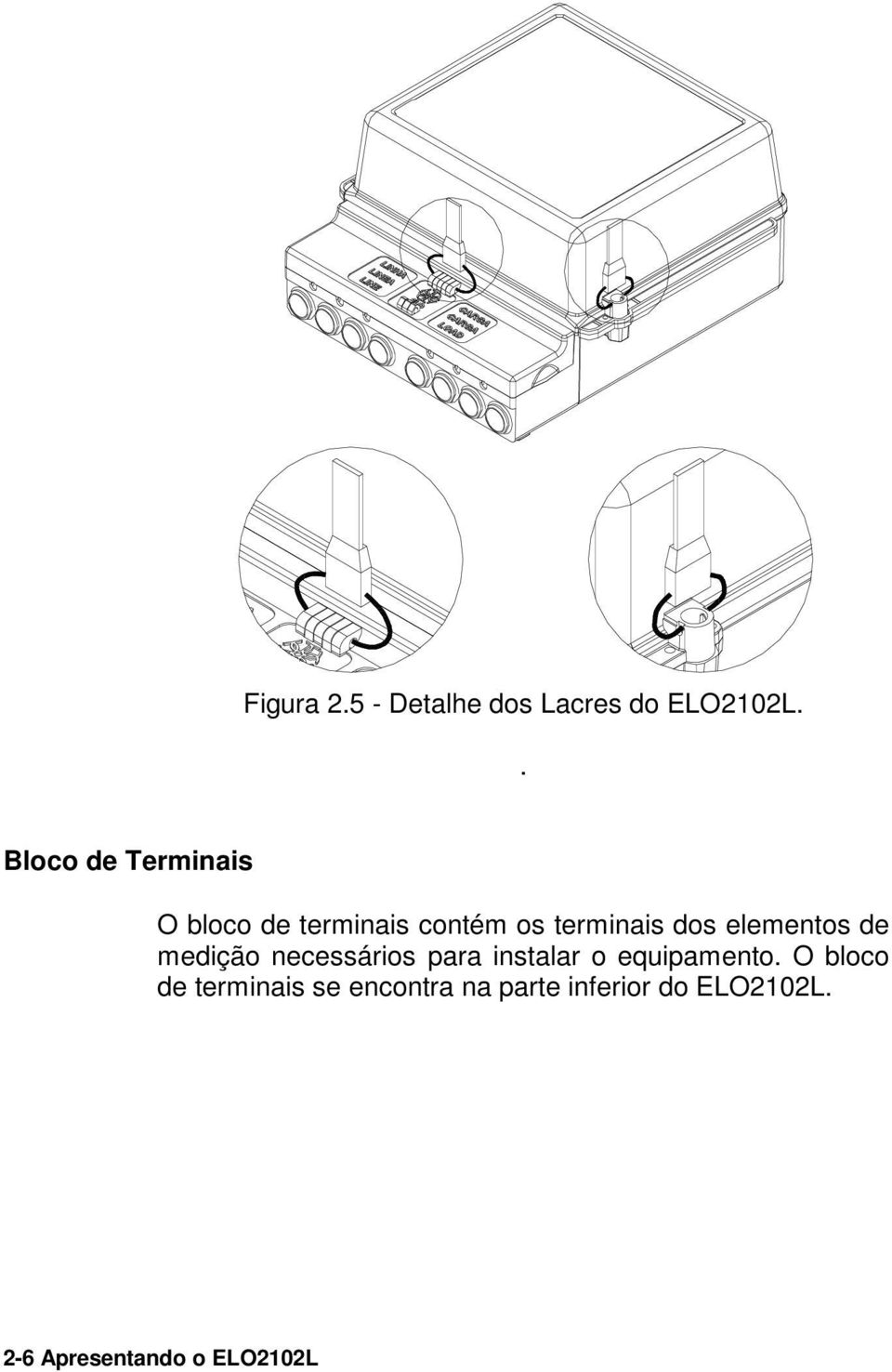 elementos de medição necessários para instalar o equipamento.