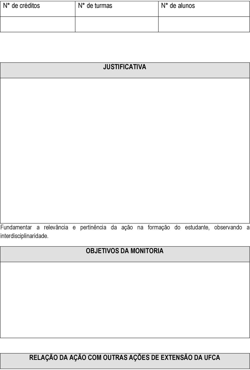 do estudante, observando a interdisciplinaridade.