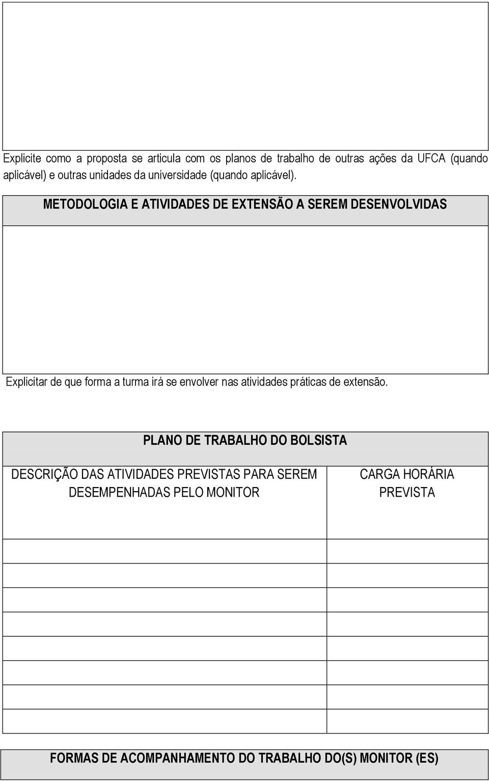 METODOLOGIA E ATIVIDADES DE EXTENSÃO A SEREM DESENVOLVIDAS Explicitar de que forma a turma irá se envolver nas atividades