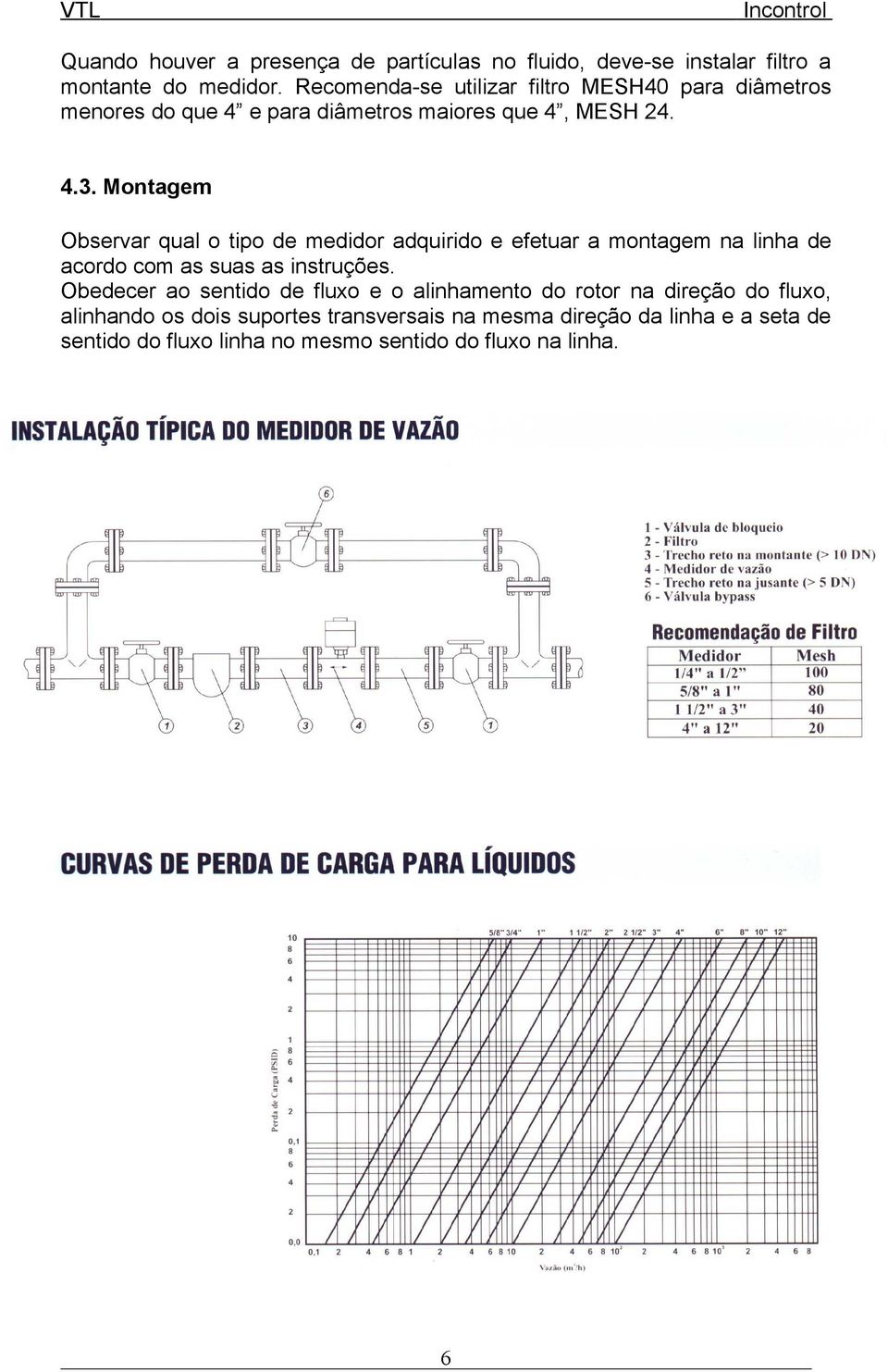 Montagem Observar qual o tipo de medidor adquirido e efetuar a montagem na linha de acordo com as suas as instruções.