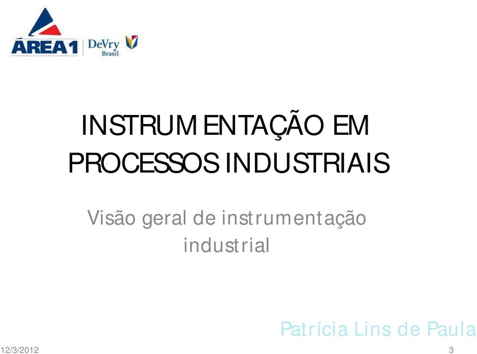 instrumentação industrial