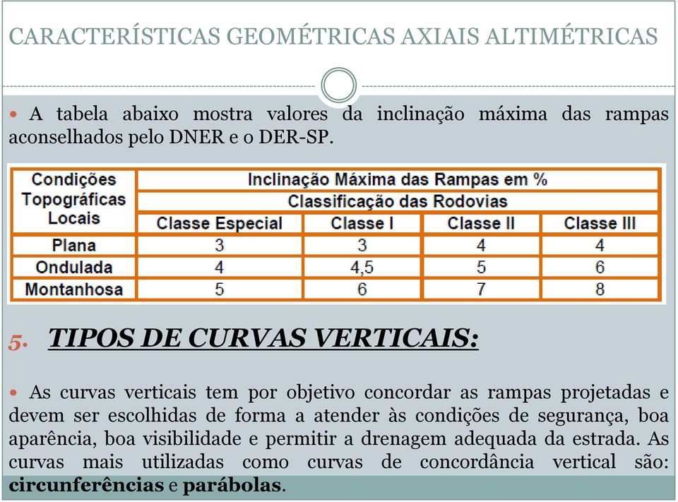 escolhidas de forma a atender às condições de segurança, boa aparência, boa visibilidade e permitir a