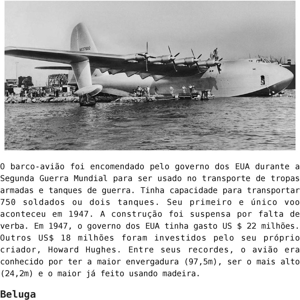 A construção foi suspensa por falta de verba. Em 1947, o governo dos EUA tinha gasto US $ 22 milhões.