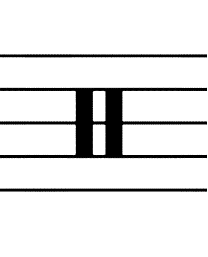 TIPOS DE CLAVES: PERCUSSÃO Esta clave não tem o mesmo uso das demais. Sua utilização não permite determinar a altura das linhas e espaços da pauta.